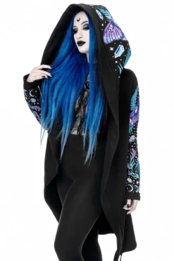 ENCHANTED FOREST HOODIE Bluza z haftem ćma i paproć-Restyle Best