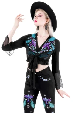 ENCHANTED FOREST JEANS dzwony z wysokim stanem-Restyle Outlet
