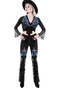 ENCHANTED FOREST JEANS dzwony z wysokim stanem-Restyle Outlet