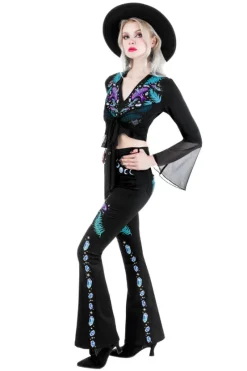 ENCHANTED FOREST JEANS dzwony z wysokim stanem-Restyle Outlet