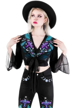 ENCHANTED FOREST JEANS dzwony z wysokim stanem-Restyle Outlet