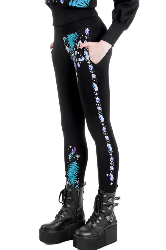 ENCHANTED FOREST Spodnie dresowe modelujące z haftem-Restyle Discount