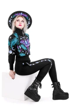 ENCHANTED FOREST SWEATSHIRT Krótka bluza z haftem-Restyle New