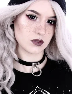 Gotycka obroża z kółkiem "O-RING COLLAR"-Restyle Sale