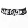 Gotycka obroża z napisem "WITCHCRAFT BLACK CHAIN COLLAR"-Restyle New