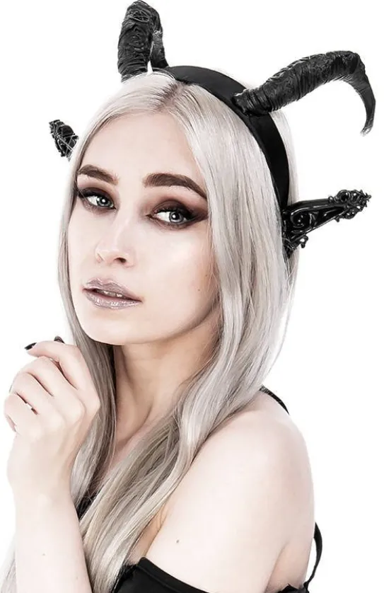 Gotycka opaska z rogami DARK ELF-Restyle Sale