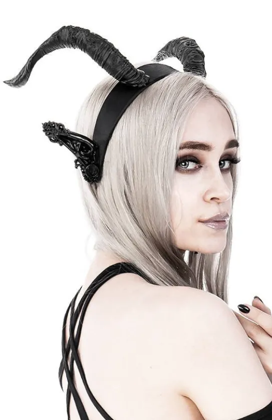 Gotycka opaska z rogami DARK ELF-Restyle Sale