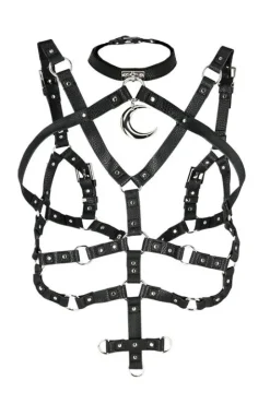 Gotycka uprząż MOON HARNESS Pas z księżycem-Restyle Hot