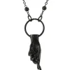 Gotycki czarny wisior różdżka wiedźmy MAGIC WAND-Restyle Sale