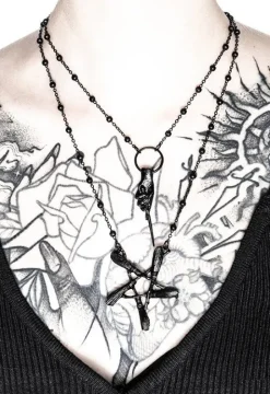 Gotycki czarny wisior różdżka wiedźmy MAGIC WAND-Restyle Sale