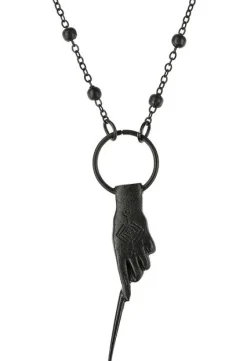 Gotycki czarny wisior różdżka wiedźmy MAGIC WAND-Restyle Sale