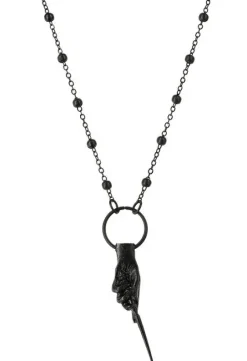 Gotycki czarny wisior różdżka wiedźmy MAGIC WAND-Restyle Sale