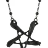 Gotycki czarny wisior z pentagramem BROOM PENTAGRAM-Restyle Sale