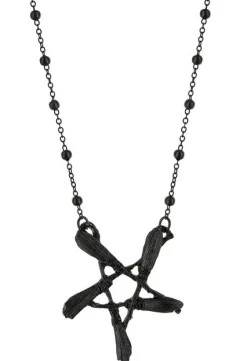 Gotycki czarny wisior z pentagramem BROOM PENTAGRAM-Restyle Sale