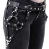 Gotycki Pasek uprząż , Czarny, O-ring, paski, karabińczyki "TRIANGLE BELT"-Restyle Outlet
