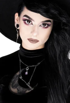 Gotycki srebrny wisior czarownicy miotła BROOMSTICK-Restyle New