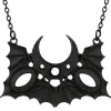 Gotycki wisior księżyc i nietoperze "MOON BAT PENDANT"-Restyle New