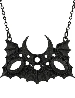 Gotycki wisior księżyc i nietoperze "MOON BAT PENDANT"-Restyle New