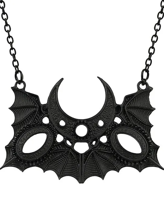 Gotycki wisior księżyc i nietoperze "MOON BAT PENDANT"-Restyle New