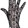 Gotyckie czarne rękawiczki Luxurious Goth Monogram-Restyle Fashion