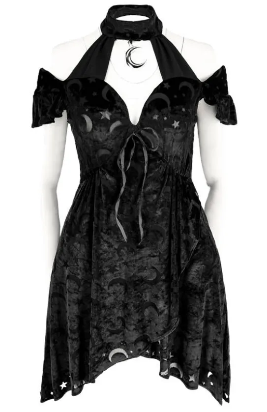 HEART OF THE MOON DRESS sukienka z obrożą i księżycem-Restyle Best