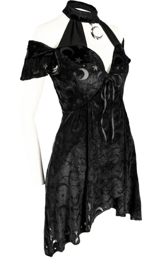 HEART OF THE MOON DRESS sukienka z obrożą i księżycem-Restyle Best