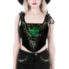 HERBAL CORSET Gorsetowa kamizelka z haftem roślinnym-Restyle Hot