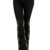 HERBAL JEANS haftowane dzwony z wysokim stanem-Restyle Online