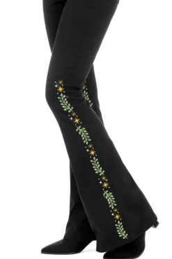 HERBAL JEANS haftowane dzwony z wysokim stanem-Restyle Online