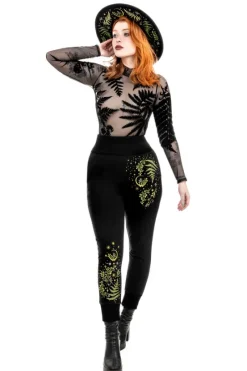 HERBAL SWEATPANTS Spodnie dresowe modelujące z haftem-Restyle Discount