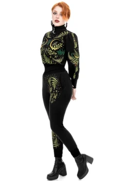 HERBAL SWEATPANTS Spodnie dresowe modelujące z haftem-Restyle Discount