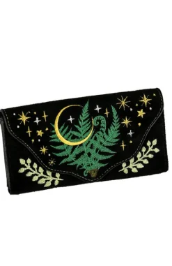 HERBAL WALLET haftowany podłużny portfel paproć-Restyle Hot