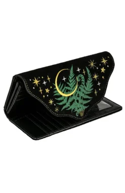 HERBAL WALLET haftowany podłużny portfel paproć-Restyle Hot