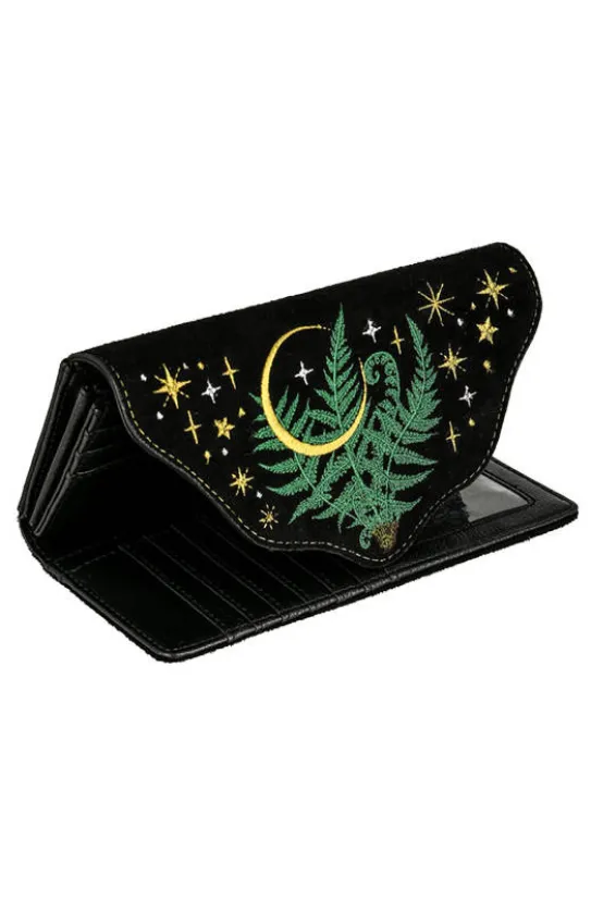 HERBAL WALLET haftowany podłużny portfel paproć-Restyle Hot