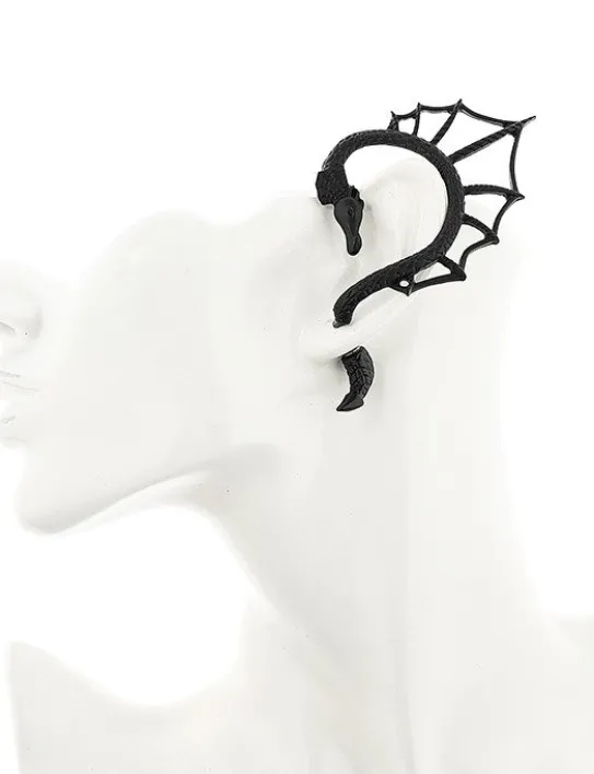 Kolczyk Nausznica na lewe ucho "DRAGON EARCUFF"-Restyle Sale