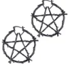 Kolczyki koła pentagram "BRANCH PENTAGRAM EARRINGS"-Restyle Sale