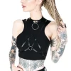 Krótki top z harnessem i obrożą VILLAIN TOP-Restyle Sale