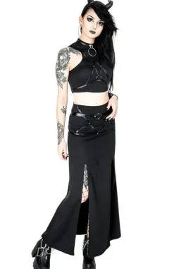 Krótki top z harnessem i obrożą VILLAIN TOP-Restyle Sale