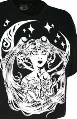 Krótki T-shirt z nadrukiem SAILOR MOON Crop top-Restyle Best
