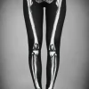 Legginsy szkielet z grafiką kości horror-Restyle Fashion