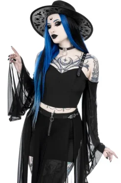 MIDNIGHT VEIL LONG SLEEVE TOP-Restyle Outlet