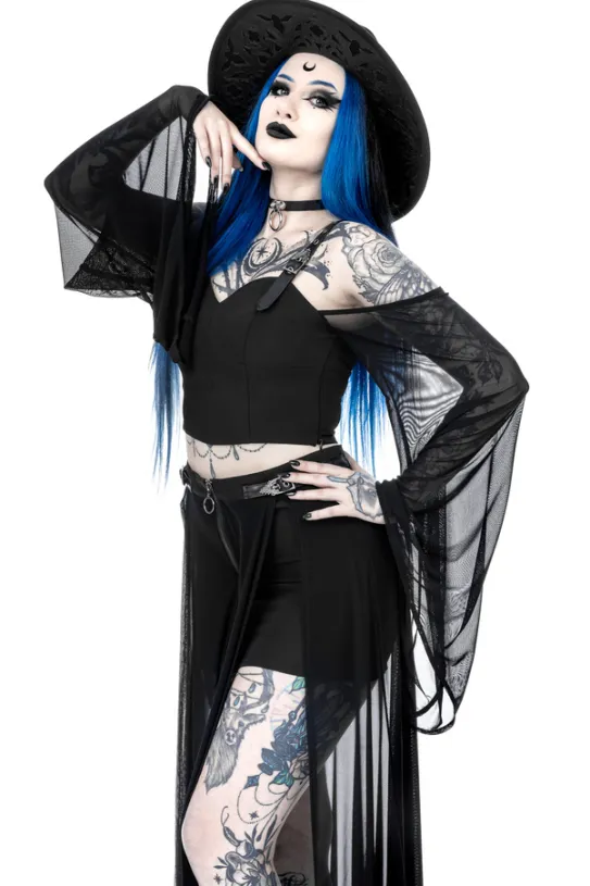 MIDNIGHT VEIL LONG SLEEVE TOP-Restyle Outlet