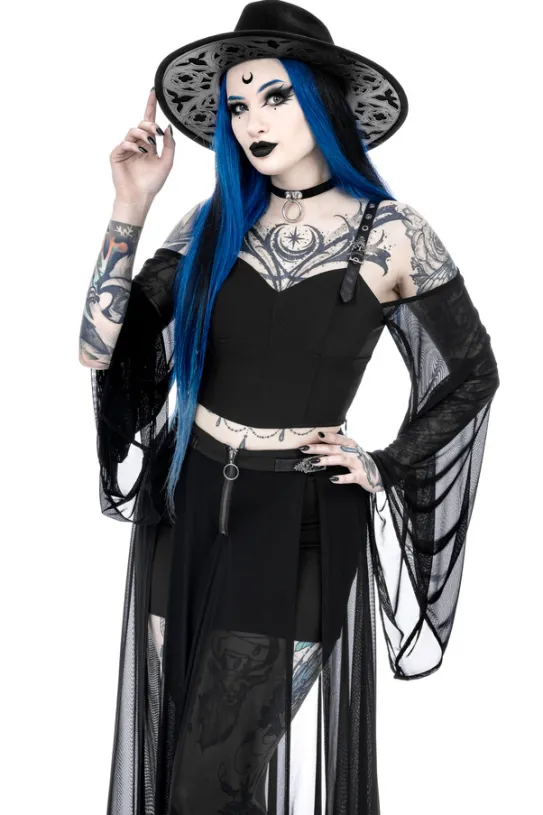 MIDNIGHT VEIL LONG SLEEVE TOP-Restyle Outlet