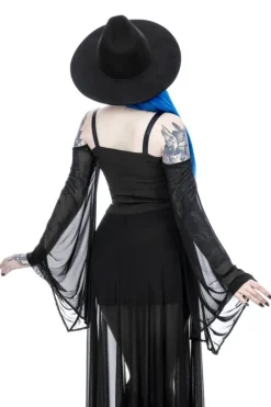 MIDNIGHT VEIL LONG SLEEVE TOP-Restyle Outlet