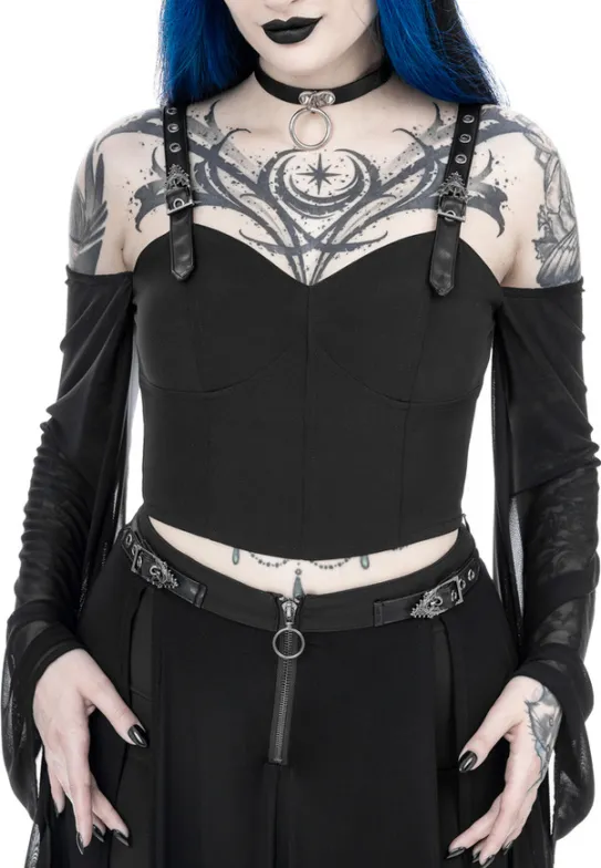 MIDNIGHT VEIL LONG SLEEVE TOP-Restyle Outlet