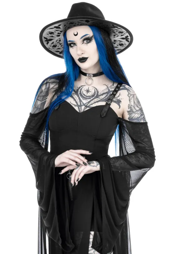 MIDNIGHT VEIL LONG SLEEVE TOP-Restyle Outlet