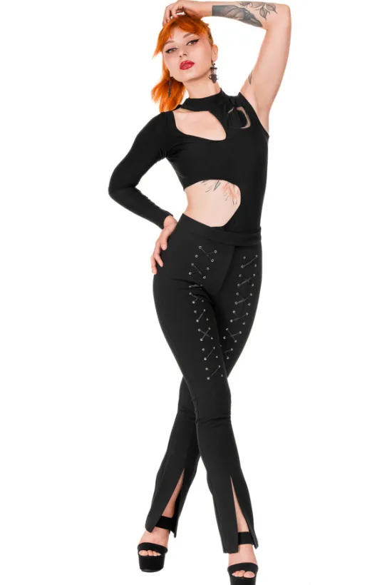 MOON ARMY Bodysuit Asymetryczne body z księżycem-Restyle Clearance