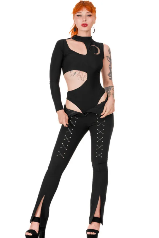 MOON ARMY Bodysuit Asymetryczne body z księżycem-Restyle Clearance