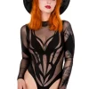 PHOENIX BODYSUIT Drapieżne czarne body-Restyle Online