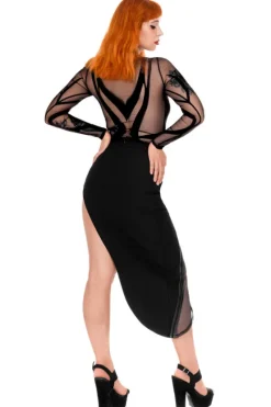 PHOENIX BODYSUIT Drapieżne czarne body-Restyle Online